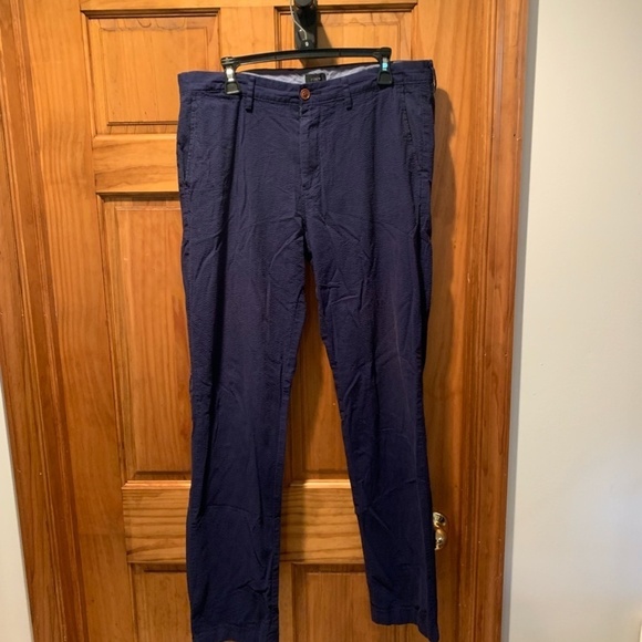 J. Crew Urban Slim Trousers Navy size 34x34 - Picture 2 of 6